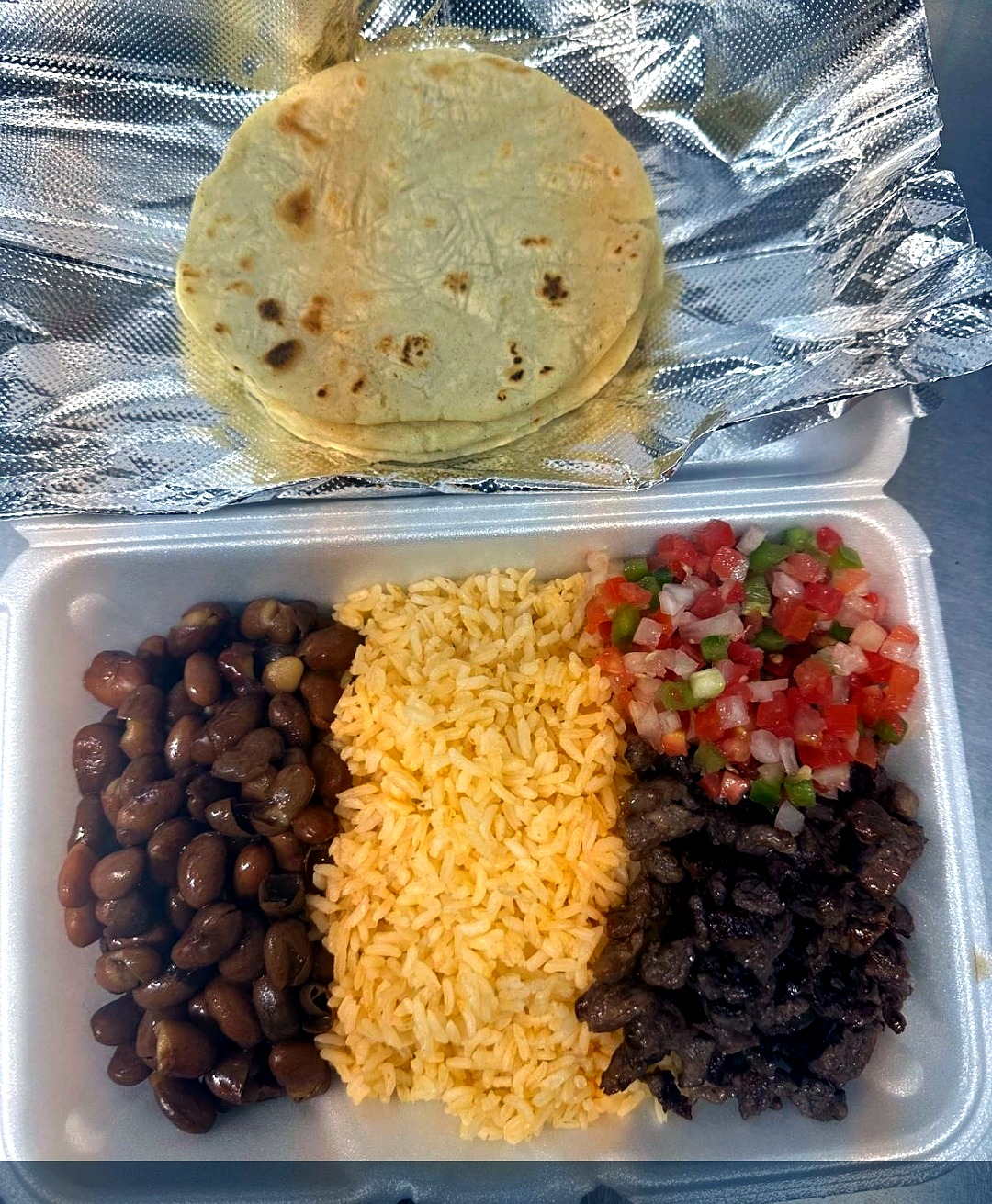 Plato de fajitas de steak